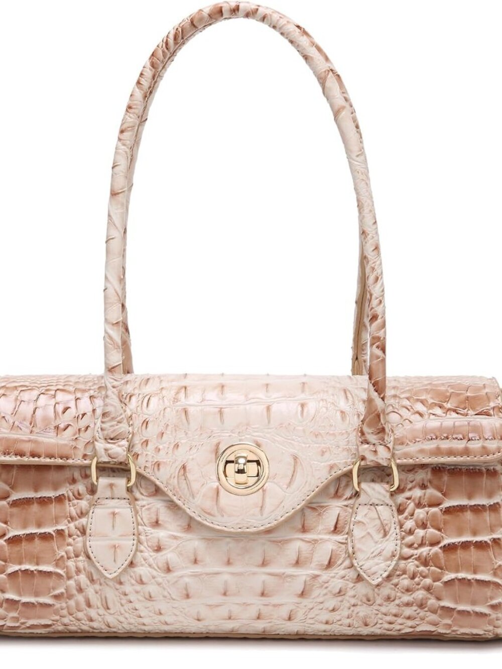 Leather Crocodile Pattern Top Handle Handbag for Women High-value Satchel Tote P